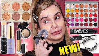 FULL FACE Testing HOT NEW MAKEUP Worth the HYPE [upl. by Gensmer]