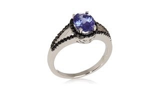 Rarities 147ct Tanzanite and Black Spinel Ring [upl. by Boykins]