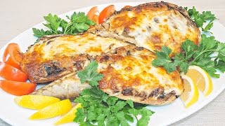 Скумбрия запеченная с овощами и грибами  рецепт аппетитной фаршированной рыбы [upl. by Libre]