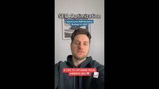 How to Improve Your Website SEO with 5 EASY Steps  SEO Optimization  B2B Marketing 2023 [upl. by Manno]