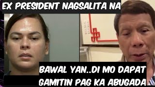 duterte nagbigay ng pahayag kay Sarah huwag maging abogado bawal sa vice presidente Bbm marcos Liza [upl. by Sheeran151]