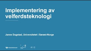 Implementering av velferdsteknologi [upl. by Atlante]