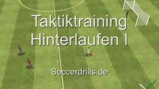 Erlernen des Hinterlaufens  Taktiktraining auf Soccerdrillsde [upl. by Chandless]