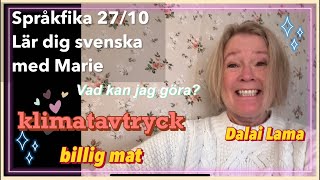 Språkfika 2710  Lär dig svenska svenskamedmarie [upl. by Eelyak227]