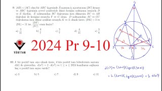 2024 Tübitak Lise Matematik Olimpiyatı Pr 910 Çözümleri [upl. by Eloci]