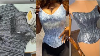 How to sew this PREMIUM OVERBUST CORSET with trendy neckline [upl. by Denise]