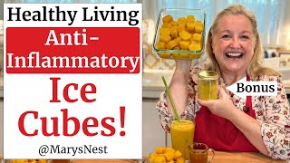 How to Make Lemon Ginger Turmeric Tea Ice Cubes  AntiInflammatory Drink to Serve Hot or Cold [upl. by Eversole]