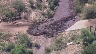 Flash floods tear across Arizona desert [upl. by Yetnom]