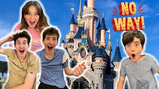 WE WON A TRIP TO DISNEYLAND Pranking the Kids for April Fools  Plus GIVEAWAY WINNER ANNOUNCEMENT [upl. by Reeva]