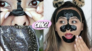 DIY Blackhead Peel Off Mask  Most Satisfying Extraction [upl. by Zara918]