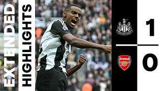 Newcastle United 1 Arsenal 0  EXTENDED Premier League Highlights [upl. by Eylhsa]