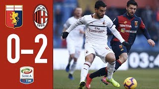 Highlights Genoa 02 AC Milan  Matchday 20 Serie A TIM 201819 [upl. by Elocn]