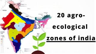 20 agroecological zones of india [upl. by Atela]