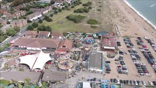 HAYLING ISLAND FUNLAND DRONE FOOTAGE [upl. by Dekow]