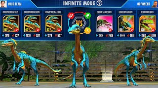 COMPSOGNATHUS VS 3 SUPERSAURUS  JURASSIC WORLD THE GAME [upl. by Sigvard551]