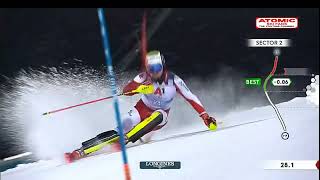 Manuel Feller 🇦🇹  Schladming AUT slalom 1st run January 24 2023 weareskiing atomic [upl. by Neda]