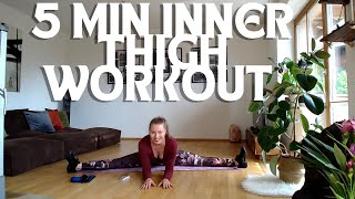 5 MIN INNER THIGH WORKOUTPILATESWarm upThigh workout Stretching Pilates with Style [upl. by Monti672]