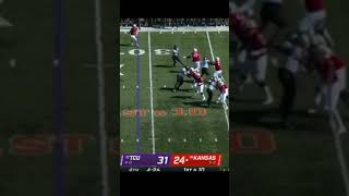 TCU vs Kansas Jayhawks spectacular catch nfl history 2022🏈 [upl. by Buseck948]