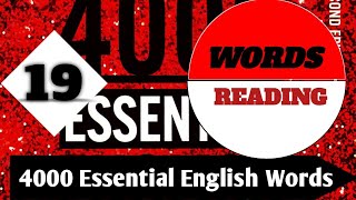 learn English words with 4000 essential English words  unit 19 [upl. by Havelock]