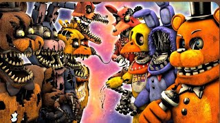 Nightmare animatronics 🆚 withered animatronics ￼￼￼￼ [upl. by Inalan64]