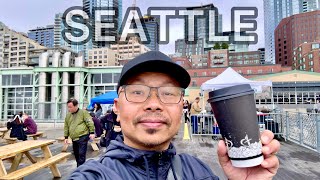 Seattle Pike Place Market  Seattle Waterfront Visual Update  Walk amp Talk 12824 ☕️✌️ [upl. by Aiepoissac483]