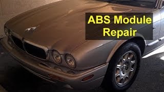 ABS module repair ABS warning tracks not available Jaguar  VOTD [upl. by Barfuss467]