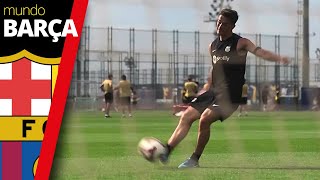 FC BARCELONA  GAVI progresa adecuadamente ¡Ya entrena con balón [upl. by Armil698]