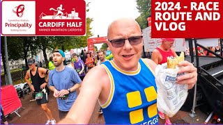 CARDIFF HALF MARATHON 2024  RACE ROUTE AND VLOG [upl. by Anigroeg]