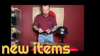 M1 GARAND amp GERMAN CIVIC HELMET  MILITARIA COLLECTION [upl. by Omland]