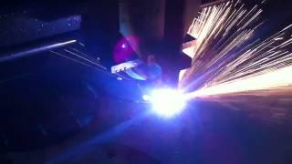 Cutting 4mm stainless steel 100A Cebora plasma cutter [upl. by Kina]