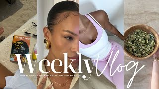 weekly vlog  calm mornings  beach day  best salad recipe  atl disaster amp more allyiahsface vlog [upl. by Ailadi542]