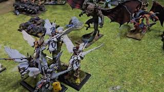 Warhammer 8th ed Mega Battle Report 40000pts Empire vs Chaos Warriors [upl. by Kohcztiy]