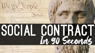 Social Contract theory explained in 90 seconds [upl. by Haididej680]