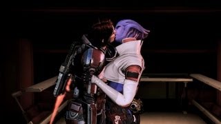 Aria TLoak Kisses ShepardOmega DLC Ending [upl. by Nosa]