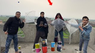 Plasticbag Kite Flying With Rain Day Nasir [upl. by Solly332]