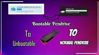 How to make Bootable Pendrive to Unbootable  PCx Tech  pcxtech7 [upl. by Zsa]