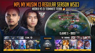 MOONJI LANGGAR TODAK 🔥 TODAK VS NINERS GAME 1 MPL MY MUSIM 13 W5D3 MOBILE LEGEND [upl. by Ariada]