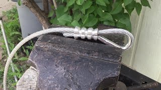 How to Make a Ferrule Crimper or Swaging Tool  BIKE LOCK ONLY NO LOAD ON THIS CABLE  52 [upl. by Jarad741]