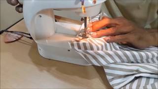 How to make a pants pattern and to sew a kids pants STEP5 STITCHING THE BOTTOM [upl. by Arihs]