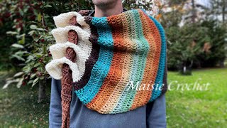 How to tutorial Keyhole Scarf CrochetEng sub  Maisie Crochet [upl. by Enyleuqcaj]