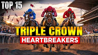 TOP 15 TRIPLE CROWN HEARTBREAK STORIES  UNFORGETTABLE CLOSE CALLS [upl. by Anilejna261]