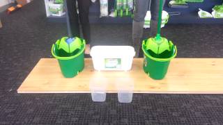 Vileda vs Sabco Mop Absorbency Demonstration [upl. by Ailemor]