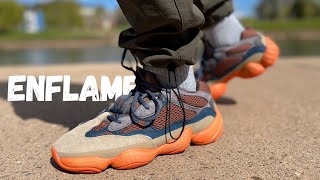 Is This A New Yeezy Trend Yeezy 500 Enflame Review amp On Foot [upl. by Rania2]