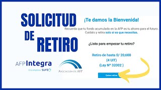 Como Solicitar el Retiro de mi AFP INTEGRA 2024  Tutorial Paso a Paso ✅ [upl. by Galitea]