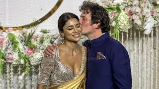 Shriya Saran and Andrei Koscheev Turn Romantic and KISS Each Other at Ira Khans Reception [upl. by Nue]