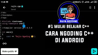 C 1 Belajar Ngoding C Di Android Dcoder [upl. by Berhley]