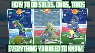 How To Do Solos Duos And Trios Against Raid Bosses In Pokemon Go [upl. by Torray121]