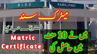 Matric Certificate In 10 minutes  Matric ki sanad leny ka treka  Multi Mix tv Channel [upl. by Adriene23]