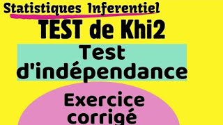 Test dindépendance de Khi2 [upl. by Loeb]