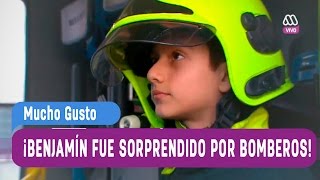 El club de los sueños  Benjamín fue sorprendido por Bomberos  Mucho Gusto 2016 [upl. by Yraunaj]